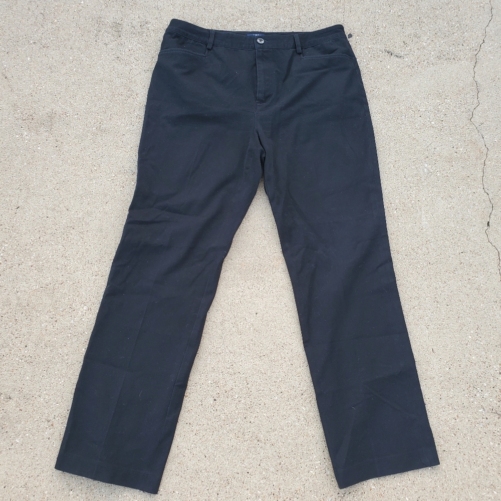Chaps Black Khakis Pants sz 12